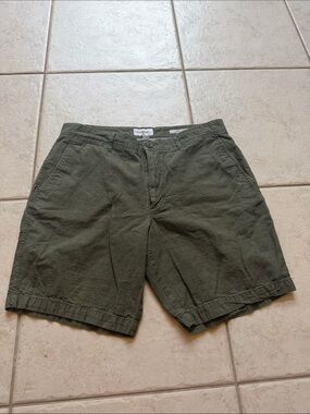 Target Men's Olive Flat-Front Shorts
